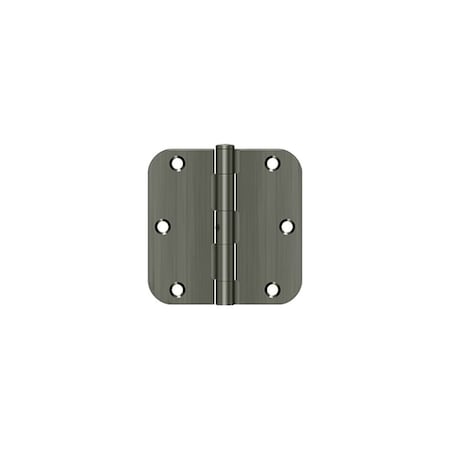 Deltana 3-1/2 x 3-1/2 x 5/8 Radius Hinge; Heavy Duty; Antique Nickel Finish S35R5N15A